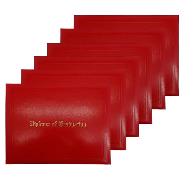 Graduaciónmall Cubierta De Diploma Impresa Para Certificado 8.5''X 11'' Granate 6 Paquetes