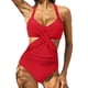 thumbnail image 2 of Trajes de baño de una pieza con corte cruzado en la parte delantera para mujer Traje de baño con control de barriga Tankini Monokini Ropa de playa Fridja  nalpqowj62536, 2 of 5