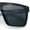 White - Black, variant on Polarized Mens Shield Oversized Rimless Skeleton Arm Print Horn Rim Sunglasses All Black