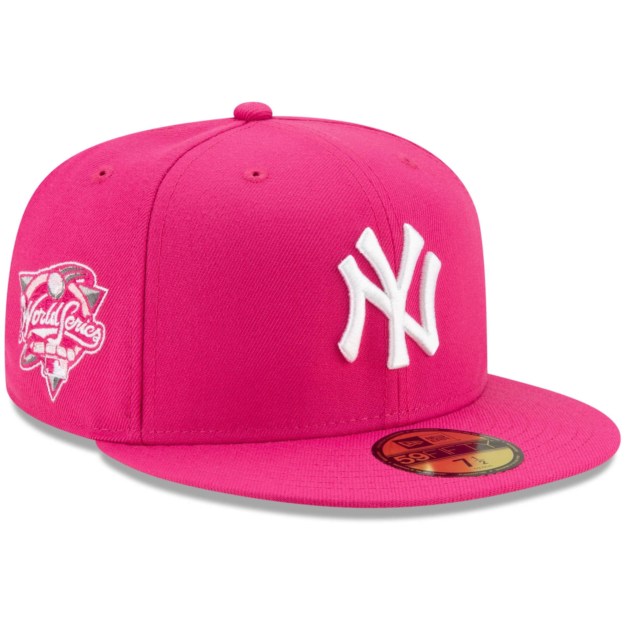 pink yankees hat fitted