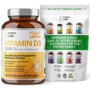 Vitamin D3 with 5000IU Per Serving | 240 Softgels - 8 Month Supply |