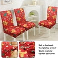thumbnail image 4 of Red Christmas Chair Covers Set of 4,Winter Gingerbread Christmas Tree Snowflake Chair Protectors,Elastic Removable Washable Dining Chair Covers for Winter Christmas Kitchen Dining Room Holiday Decor, 4 of 6