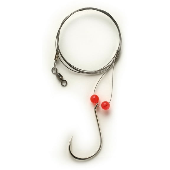 P-line Sturgeon Rig Fishing Equipment, #7/0 Wide Bend Hook, 60# Wire