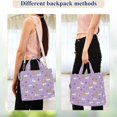 thumbnail image 2 of FORMRS Womens Corduroy Tote Bag Crossbody Shoulder Purse Handbag with Detachable Strap, Purple Cartoon Rabbit Pattern, 2 of 5