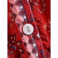 thumbnail image 5 of Spring Summer Women Floral Print Tassel V-neck Bohemian Mini Dresses Robe Lady Vacation Flare 3/4 Sleeve Beach Boho Dress Vestidos, 5 of 6