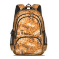 thumbnail image 2 of Basketball and Hoop Orange Pattern Backpack for School, Cute School Bag with Adjustable Shoulder Straps and Padded Back, 16.9"x12.6"x5.9", 2 of 3