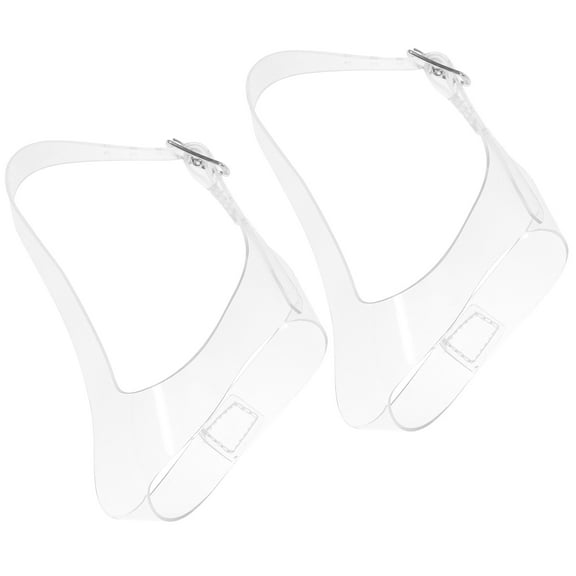 FRCOLOR 1Pair Women's Transparent Detachable Handy Elasticated Shoe Straps High Heels Anti-loose Shoelace Accessories (Transparent)