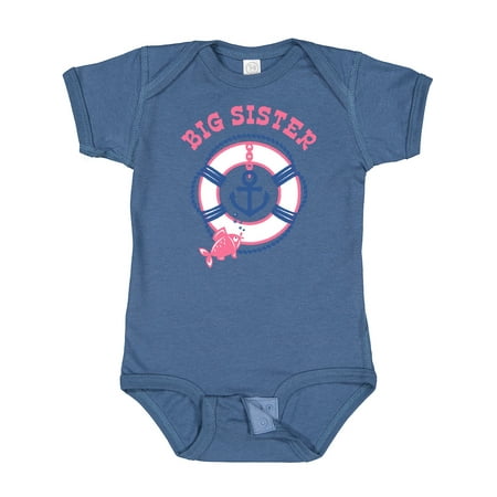 

Inktastic Nautical Big Sister Gift Baby Girl Bodysuit