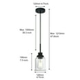 thumbnail image 3 of Melucee Pendant Lighting, 2-pack Modern Pendant Light with Clear Glass, Ceiling Light Pedant for Bedroom, 3 of 6