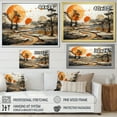 thumbnail image 4 of Designart "Stream Sunset Abstract Orange Landscape Glow II" Landscapes Framed Wall Art Decor - Modern Orange Abstract Landscapes Entryway Framed Wall Art Print, 4 of 6