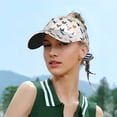 thumbnail image 5 of Kdxio Various Rooster Print Sun Visor Hat Golf Visor Adjustable Velcro Outdoor Sports Cap for Men Women, 5 of 7