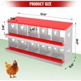 thumbnail image 2 of PIONEERWORKS 10-Hole Chicken Nesting Box for Laying Eggs, Roll out Nesting Boxes for Hens, Chickens, Ducks, Two-Tier Large Egg Laying Boxes, 2 of 7
