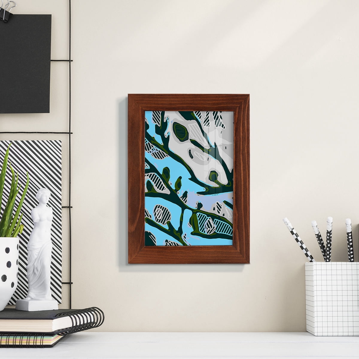 Abstract Tree Limbs I -Framed Print w/glass-Chestnut