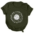 thumbnail image 2 of Women's Summer Sunflower T Shirt Cute Flower Graphic Loose Tees Crew Neck Short Sleeve Casual Tops, 2 of 7