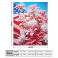 thumbnail image 2 of Independence Day Of The United States Flag Flannel Throw Blanket for Gifts for Women Men Girls Boys All Seasons, 2 of 8