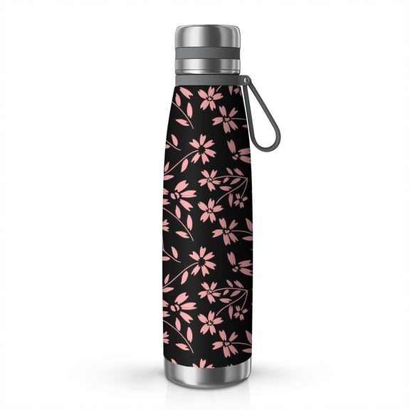 Floral 29oz Stainless Steel Insulated Thermos with Tea Filter, 360° Printed Travel Bottle, Leakproof BPA-Free,Anti-Slip Base, 304 Inner & 201 Outer, Vacuum Cup,Thanksgiving,Christmas, Spring,Flower
