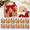 Kraft,Red-24, variant on 24 Set Large Gable Boxes With Handle Ribbon And Tag Red
