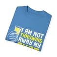 thumbnail image 3 of Vintage I'm Not Throwing My Shot Uplifting Retro Motivating Illustration Men Women Unisex Garment-Dyed T-shirt, 3 of 4
