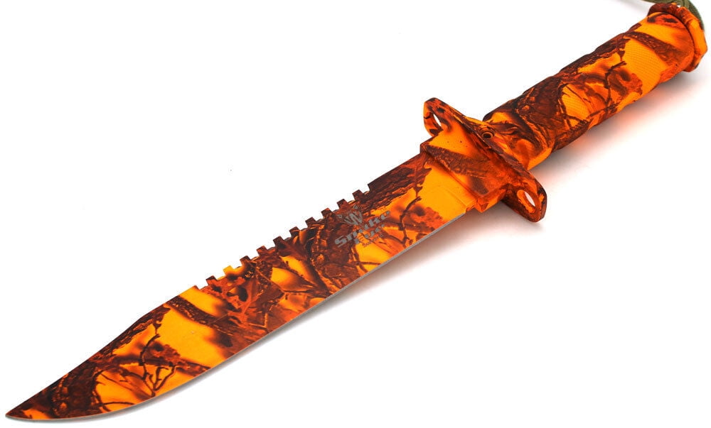 Snake Eye Tactical Full Tang Rescue Style Bowie Knife w/ Sheath