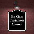 thumbnail image 2 of No Glass Containers Allowed BLACK Aluminum Composite Sign 20''x24'', 2 of 9
