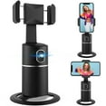 thumbnail image 1 of QXDRAGON Auto Face Tracking Tripod Holder, 360° Rotation Smart Shooting Selfie Stick, Camera Mount Auto Tracking Phone Holder for Live Vlog Streaming Video, No APP Required, Rechargeable Battery, 1 of 7