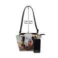 thumbnail image 4 of Lsque Oil Lamp Coffee Beans Pattern Leather Rivet Shoulder Bag – Elegant Genuine Leather & Microfiber PU Crossbody with Detachable Adjustable Strap, 4 of 5