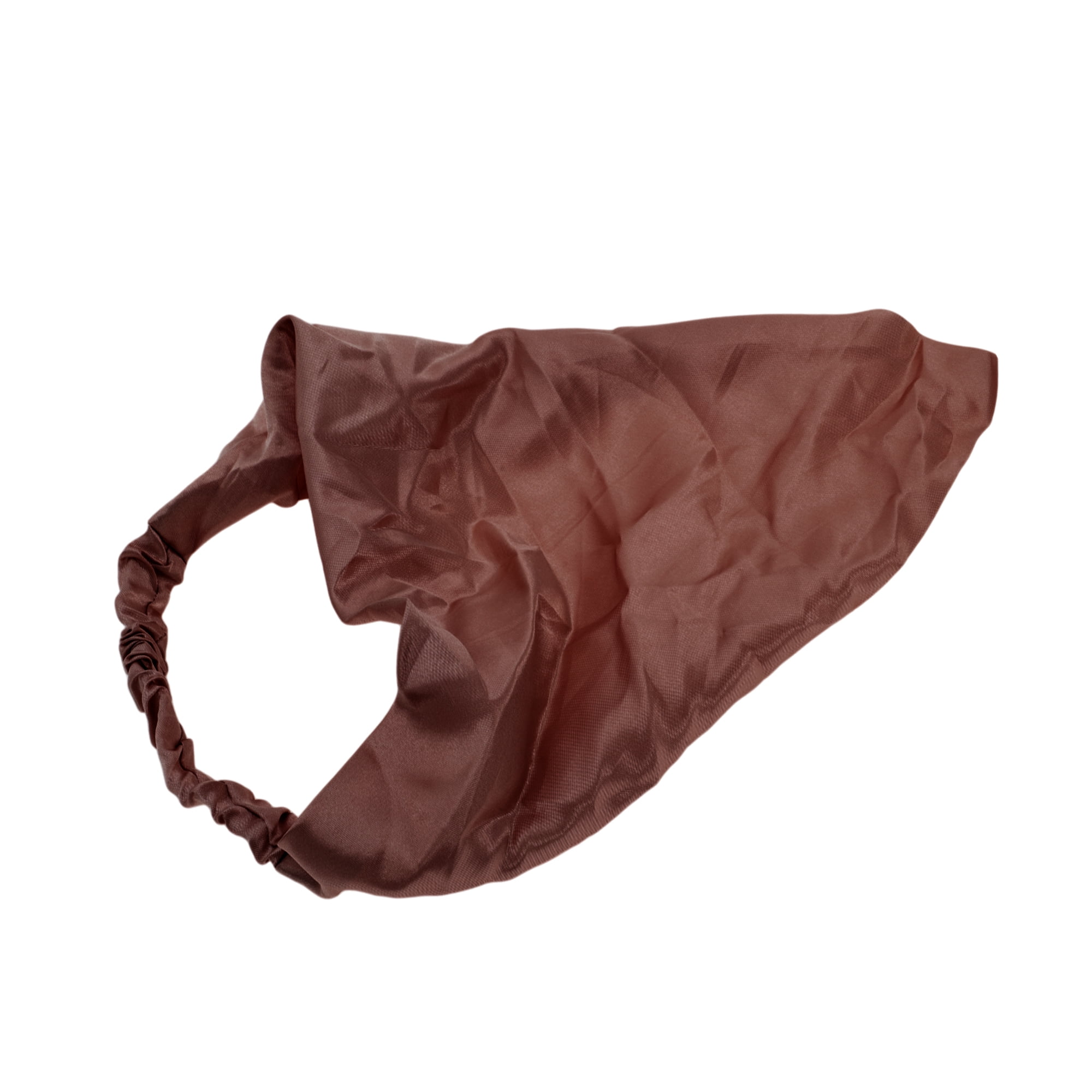 Unique Bargains 1pc Fashion Satin Headwrap for Everyday Use Reddish Brown