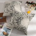 thumbnail image 6 of Dahlia Pillow Covers 16x16 Set of 2 Rustic Summer Rust Geometric Floral Black Cream Outdoor Decorative Throw Pillows Farmhouse Pillowcases Linen Cushion Case Decor for Home Sofa Couch Bed, 6 of 7
