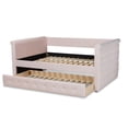 thumbnail image 5 of Bowery Hill Mid-Century Velvet Full Daybed with Trundle in Pink, 5 of 11