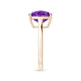 thumbnail image 3 of ANGARA Natural Claw-Set Cushion 3.5 ct Amethyst Solitaire Cocktail Ring in 14K Rose Gold for Women (Size-10mm) | February Birthstone, Anniversary, Jewelry Gift for Women | Natural Amethyst Ring, 3 of 8