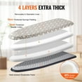 thumbnail image 3 of VEVOR Ironing Board 23.4x14.4in 51x13in & 55x15in with Storage Tray 4 Layers & 10 Adjustable Heights Brown, 3 of 5