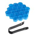 thumbnail image 2 of funtasica 5x20 Pieces Car Truck Wheel Tyre Center Hub Screw 19mm Protective Cap Blue, 2 of 8