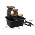 thumbnail image 2 of Pure Garden 3-Tier Desk Water Fountain with Tea Light Candle Holder (Black), 2 of 6