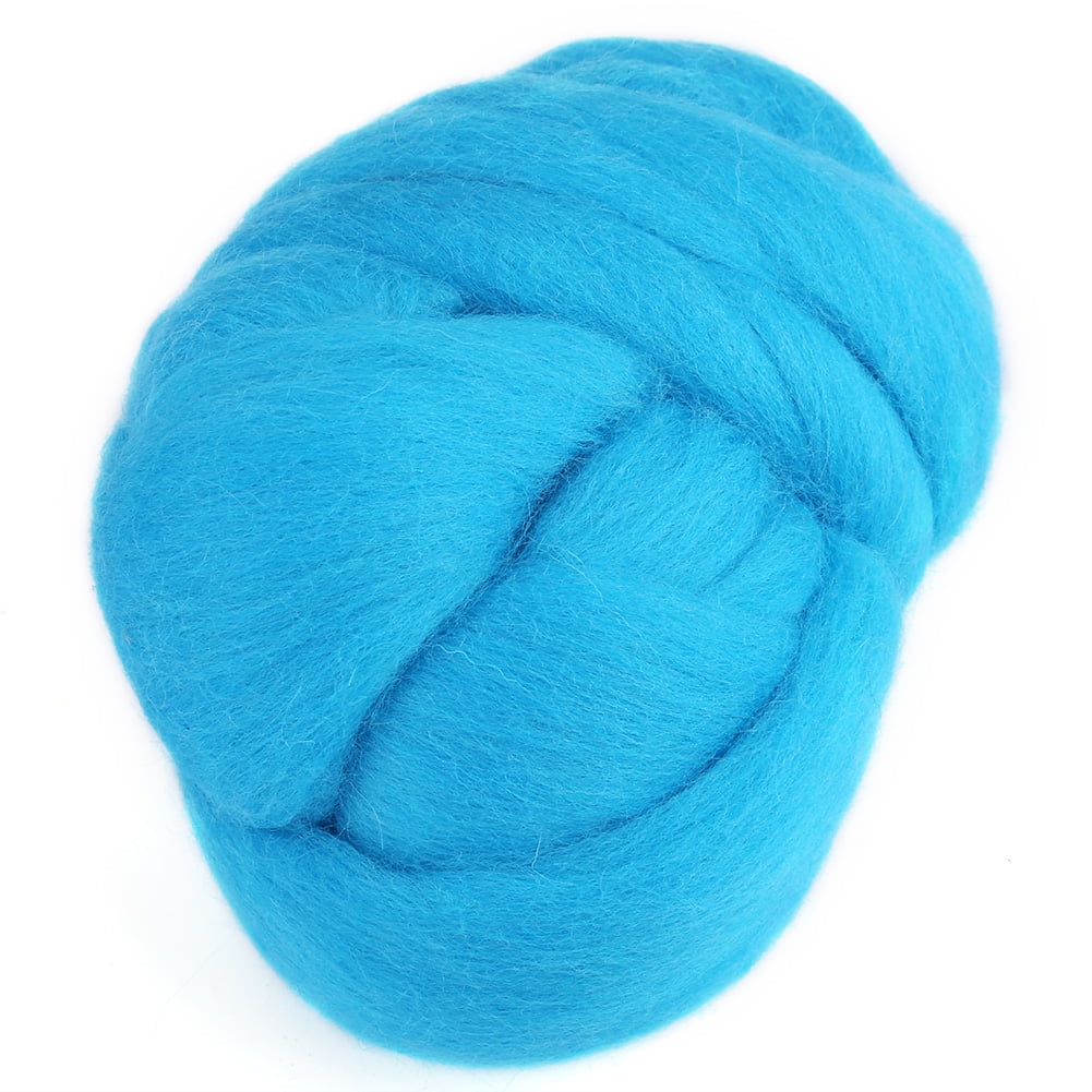 Aqua Blue Wool Roving for Needle Felting, Wet Felting, Spinning, Dyed Felting  Wool, Turquoise, Light Teal, Robins Egg, Fiber Art Supplies 