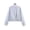 Blue, variant on Womens Jackets and Coats High Stand Collar Zip Up Cropped Outerwear Minimalist Gathered Hem Elastic Waist Windbreaker for Spring Fall City Walk Commuting