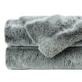 thumbnail image 3 of Chanasya Luxurious Soft Faux Frost Tip Fur and Velvety Mink Throw Blanket - Cozy Blanket for Sofa Chair Couch Bed and Living Room - Reversible Silky Royal Luxurious Blanket (50x65 Inches) Charcoal, 3 of 3