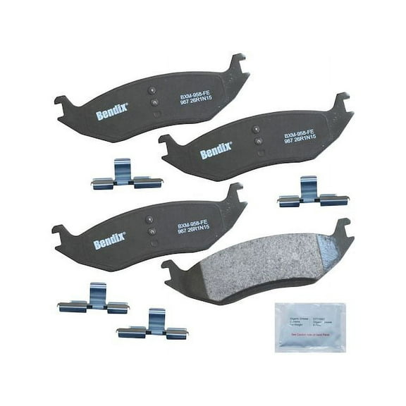 Rear Brake Pad Set - Compatible with 2011 - 2018 Ram 1500 2012 2013 2014 2015 2016 2017
