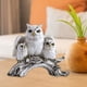 thumbnail image 4 of Figuras de búho, estatua de búho, adornos creativos, estatua de animal para sala de estar y oficina. Blanco, 4 of 7
