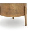 thumbnail image 2 of SPI Home Brass Finish Cast Aluminum 3 Legged Rounded Side Table 14 inches High, 2 of 3