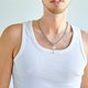 thumbnail image 5 of Collar con cadena colgante de acero inoxidable para hombre y mujer, joya de regalo, no se decolora, colgante liso, collar de acero inoxidable y titanio, 5 of 8