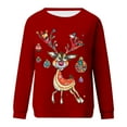 thumbnail image 3 of Aloohaidyvio Christmas Clearance No Boundaries Christmas Tops for Women 2024 Long Sleeve Fleece Lined Sweatshirts Cute Print Winter Funny Holiday Shirts, 3 of 3