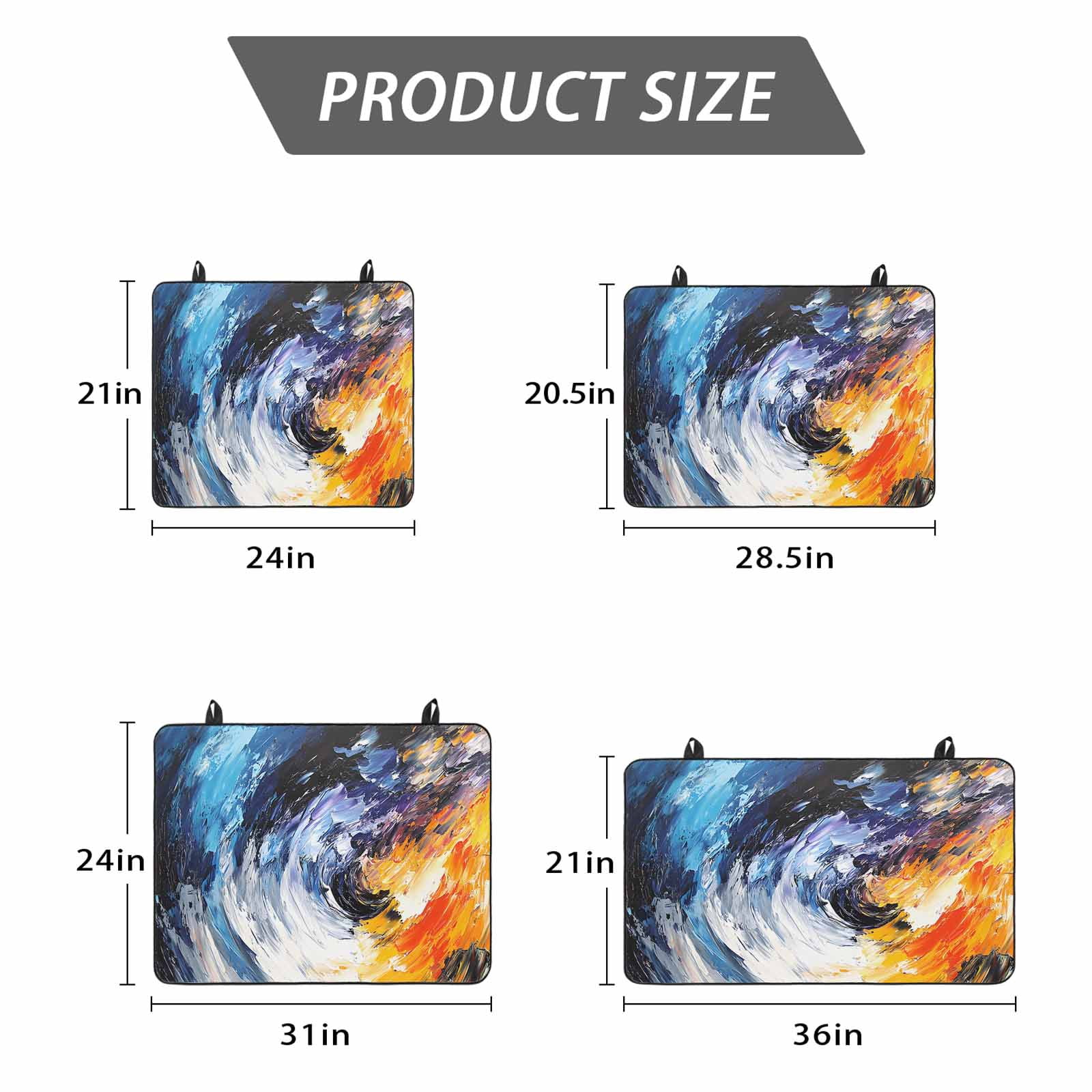 Oil Painting Stove Top Cover for Electric Stove, Heat-proof & Non Slip Glass Top Stove Cover Protector, Modern Abstract Colorful Smear Aesthetic Kitchen Flat Cooktop Rubber Mat 24x21 Inches