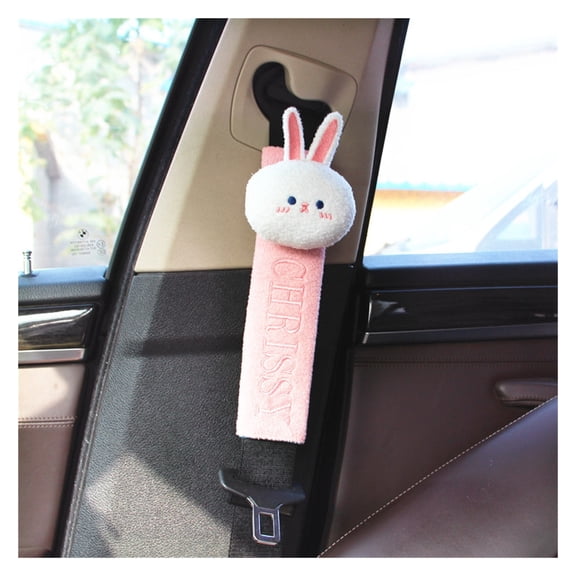 Car Decor, seat Belt Cover pad, Cute Puppy Decoration, Neck Protection, Seatbelt Covers for Kids, Adult seat Belt Cover, Winter Plush Fluffy seat Belt Cover (2-piece set)