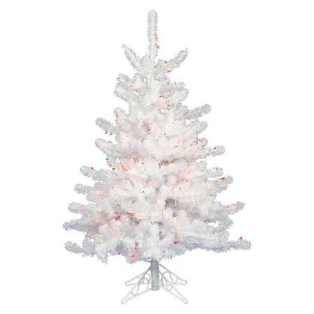 Vickerman Pre-Lit 3' Crystal White Artificial Christmas Tree, LED, Warm White