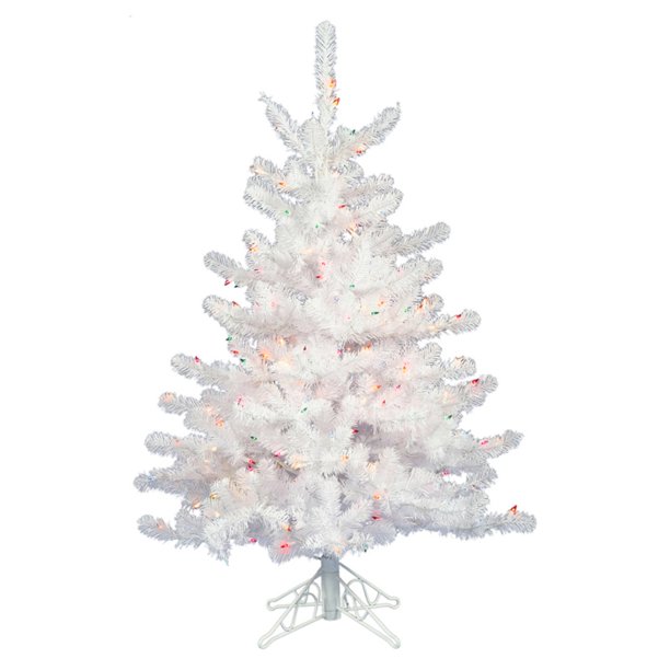 Vickerman PreLit 3' Crystal White Artificial Christmas Tree, LED, Warm