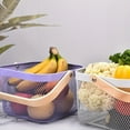 thumbnail image 4 of 1 Pack Iron Handheld Storage Basket Water Fruit Vegetable Vegetable Basket Household Hollowing Storage Basket, 4 of 6