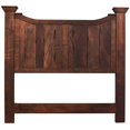 thumbnail image 3 of Benjara Bry Queen Size Bed, Pine and Mango Wood, Panel Headboard, Rustic Brown, 3 of 5