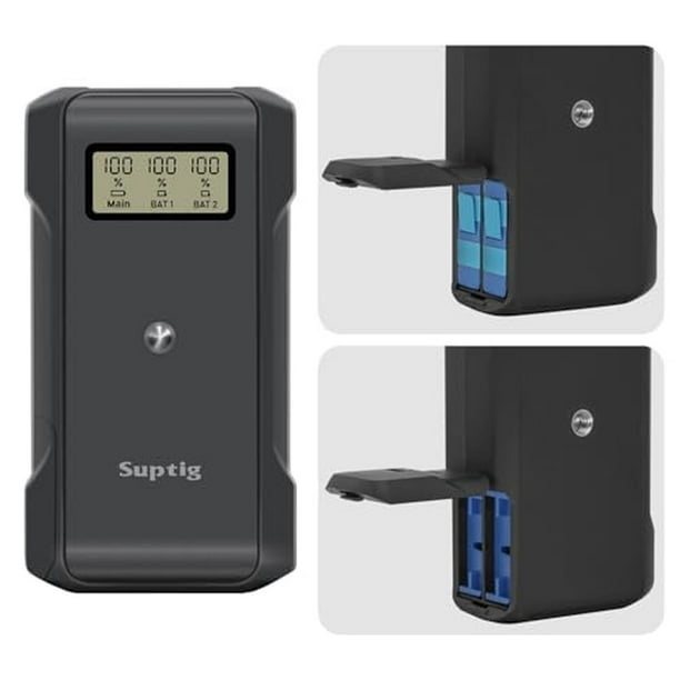Power Bank Suptig Negro con Caja de Cargador Compatible con GoPro Hero 12 11 10 9 8 7 6 5