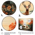 thumbnail image 3 of Designart "Deer Family Amidst the Woods I" Animals Framed Wall Art Decor - Modern Farmhouse Brown Deer Landscape Entryway Framed Wall Art Print, 3 of 6
