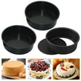 thumbnail image 1 of HMIN 6 Inch Round Cake Pan, Removable Bottom Cheesecake Pans, Carbon Steel Non-Stick 6 In Cake Pan Set of 3 (6 Inch), 1 of 7